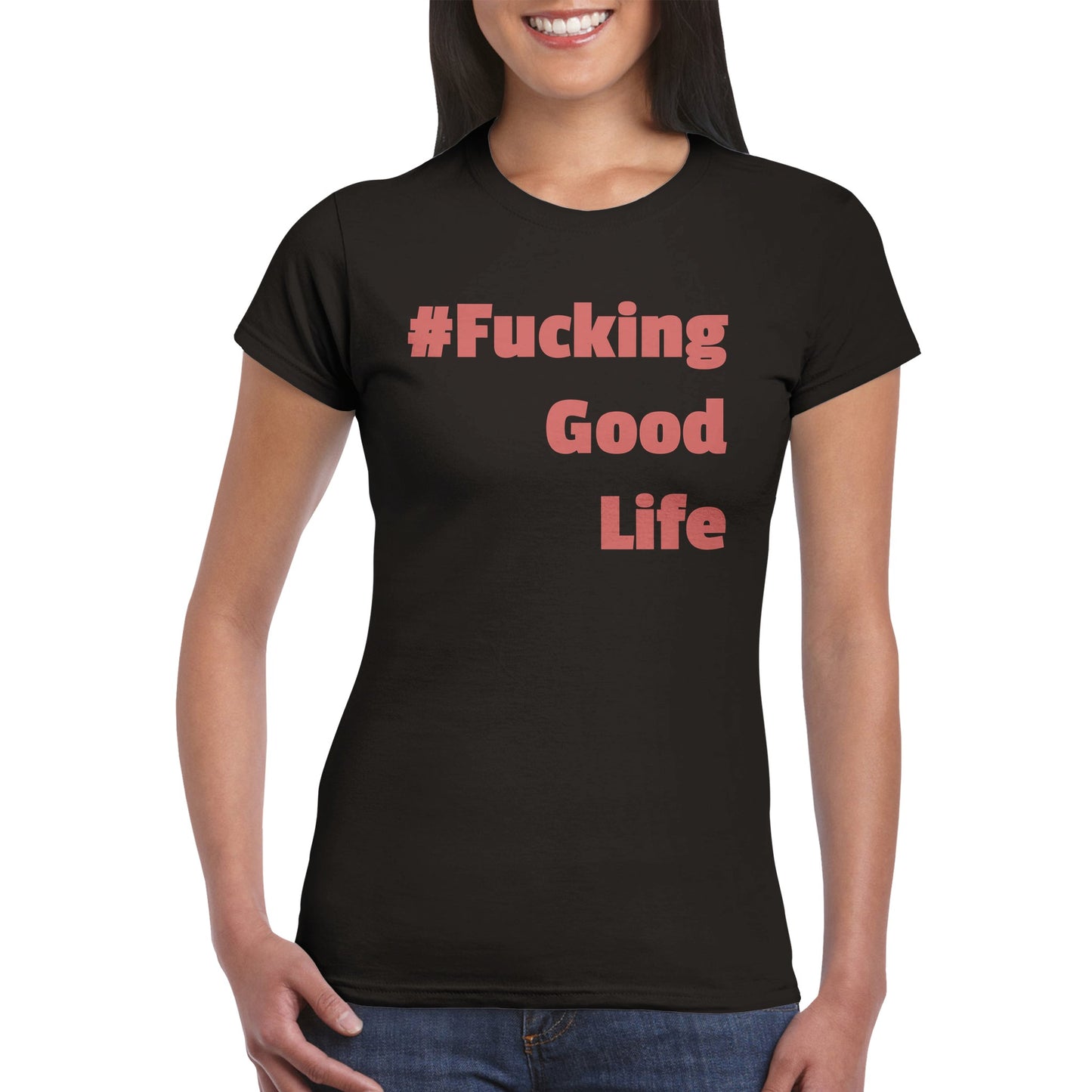 Klasična ženska Crewneck majica Good life