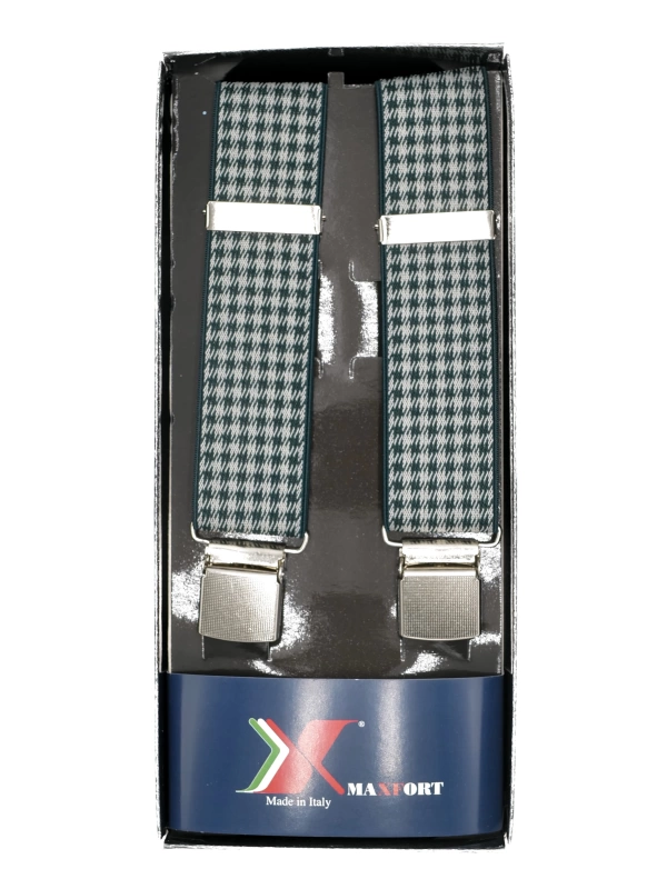 TREGERI ZA HLAČE Maxfort oversize Fede tip X 130 cm širina 3,5 cm Fantasia verde