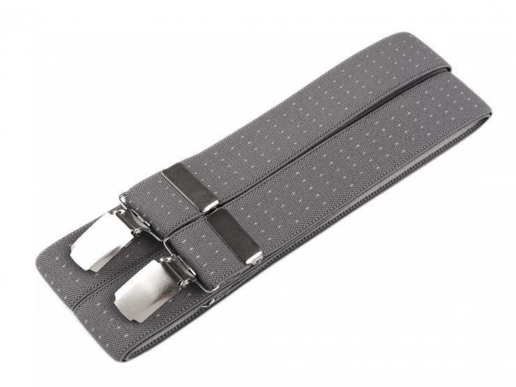NARAMENICE ZA HLAČE - sive na točkice tip X 125 cm širina 3 cm